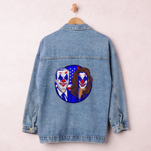Joe Biden Kamala Harris Clowns Grappig Denim Jacket (Hangar)