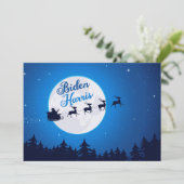 Joe Biden Kamala Harris Democraat Kerstmis Feestdagenkaart (Staand voorkant)