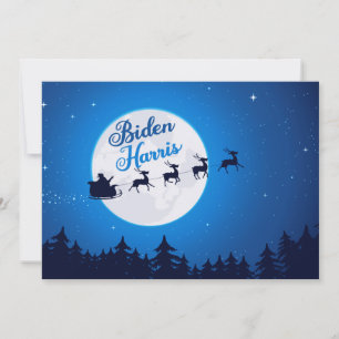 Joe Biden Kamala Harris Democraat Kerstmis Santa Feestdagenkaart
