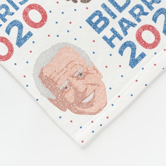 Joe Biden & Kamala Harris Fleece Blanket Deken (Hoek)