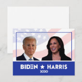 JOE BIDEN KAMALA HARRIS FOTO Speech 2020 Briefkaart (Voorkant / Achterkant)