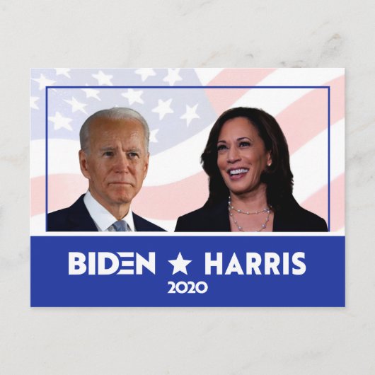 JOE BIDEN KAMALA HARRIS FOTO Speech 2020 Briefkaart (Voorkant)