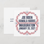 Joe Biden Kamala Harris Inauguratie 2021 Kaart (Voorkant / Achterkant)