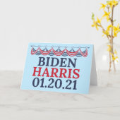 Joe Biden Kamala Harris Inauguratiedag Kaart (Gele Bloem)