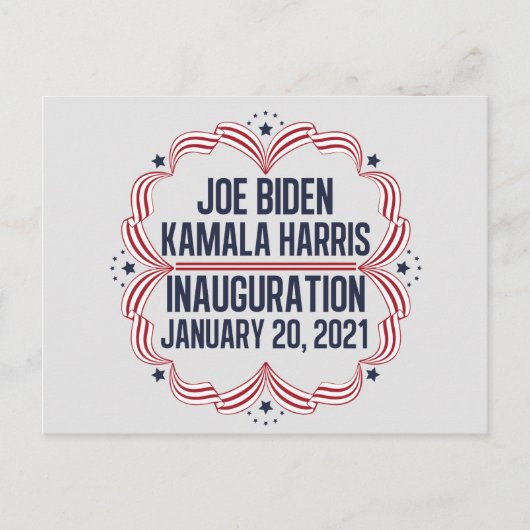 Joe Biden Kamala Harris Inauguration 2021 Briefkaart (Voorkant)