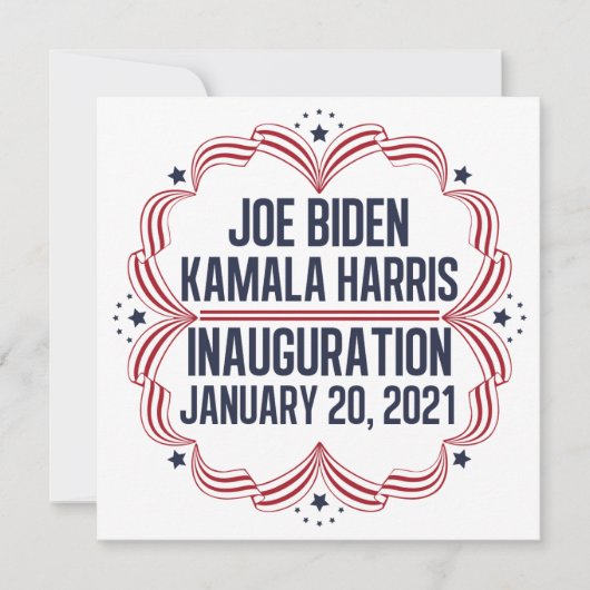 Joe Biden Kamala Harris Inauguration 2021 Kaart (Voorkant)