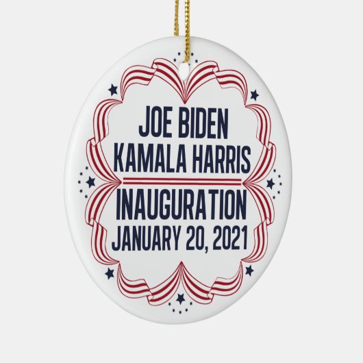 Joe Biden Kamala Harris Inauguration 2021 Keramisch Ornament (Rechts)