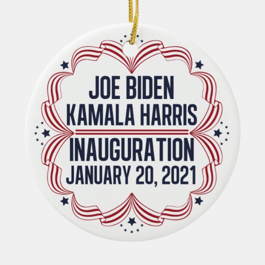 Joe Biden Kamala Harris Inauguration 2021 Keramisch Ornament (Voorkant)