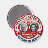 Joe Biden Kamala Harris Inauguration Day Souvenir Magneet (Voorkant / Achterkant)