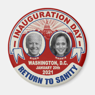 Joe Biden Kamala Harris Inauguration Day Souvenir Magneet