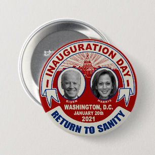Joe Biden Kamala Harris Inauguration Day Souvenir Ronde Button 7,6 Cm