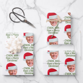 Joe Biden Kamala Harris Joe Santa Hat - C'mon Man Inpakpapier Vel