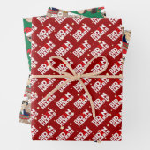 Joe Biden Kamala Harris kerstkraft Trio Gift Inpakpapier Vel (In situ)