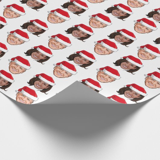Joe Biden & Kamala Harris Kerstmis Cadeaupapier (Hoek)