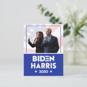 JOE BIDEN KAMALA HARRIS MICROPHONE Speech 2020 Briefkaart (Staand voorkant)