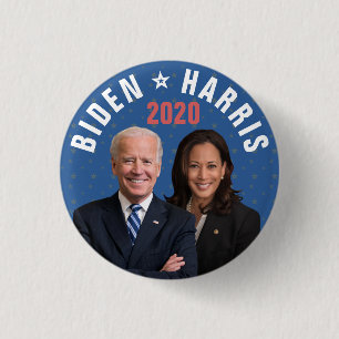 Joe Biden Kamala Harris President Vice 2020 Foto's Ronde Button 3,2 Cm