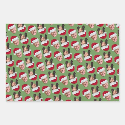 Joe Biden Kamala Harris Santa Hat Funny Kerstmis Inpakpapier Vel (Voorkant 3)