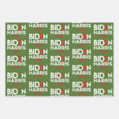 Joe Biden Kamala Harris Santa Hat Merry Kerstmis Inpakpapier Vel (Voorkant 3)
