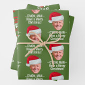 Joe Biden Kamala Harris Santa Hat Merry Kerstmis Inpakpapier Vel (In situ)