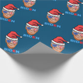 joe biden kerst santa hat cadeaupapier (Hoek)