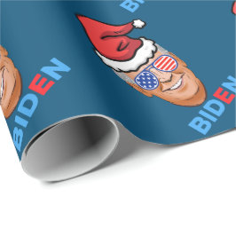 joe biden kerst santa hat cadeaupapier