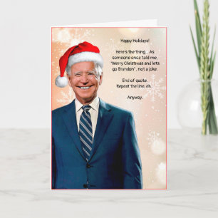 Joe Biden-kerstKaart Feestdagen Kaart