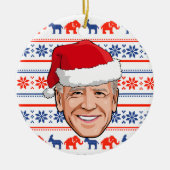 Joe Biden kerstkeramisch Ornament (Voorkant)