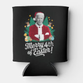 Joe Biden Kerstman Vrolijk 4e van Pasen Kerstmis Blikjeskoeler (Voorkant)