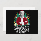 Joe Biden Kerstman Vrolijk 4e van Pasen Kerstmis Feestdagenkaart (Voorkant / Achterkant)