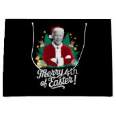 Joe Biden Kerstman Vrolijk 4e van Pasen Kerstmis Groot Cadeauzakje (Voorkant)