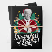 Joe Biden Kerstman Vrolijk 4e van Pasen Kerstmis Inpakpapier Vel (In situ)