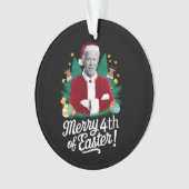 Joe Biden Kerstman Vrolijk 4e van Pasen Kerstmis Ornament (voorkant)