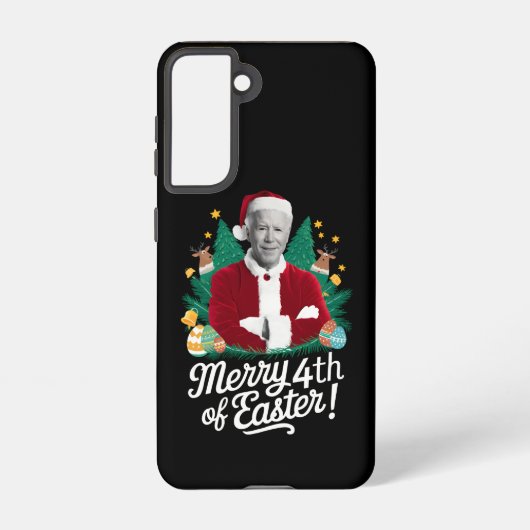Joe Biden Kerstman Vrolijk 4e van Pasen Kerstmis Samsung Galaxy Hoesje (Achterkant)