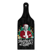 Joe Biden Kerstman Vrolijk 4e van Pasen Kerstmis Snijplank (Voorkant)