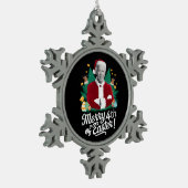 Joe Biden Kerstman Vrolijk 4e van Pasen Kerstmis Tin Sneeuwvlok Ornament (Links)