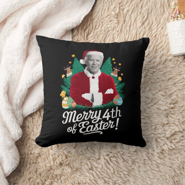 Joe Biden Kerstmis Kerstman Gelukkig 4de Pasen Xma Kussen (Deken)