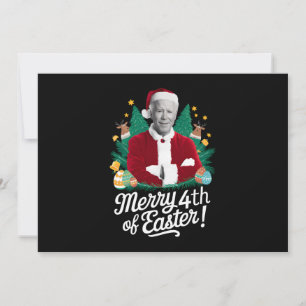 Joe Biden Kerstmis Kerstman Vrolijk 4e Pasen Xmas Feestdagenkaart
