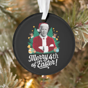 Joe Biden Kerstmis Kerstman Vrolijk 4e Pasen Xmas Ornament