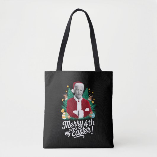 Joe Biden Kerstmis Kerstman Vrolijk 4e Pasen Xmas Tote Bag (Voorkant)