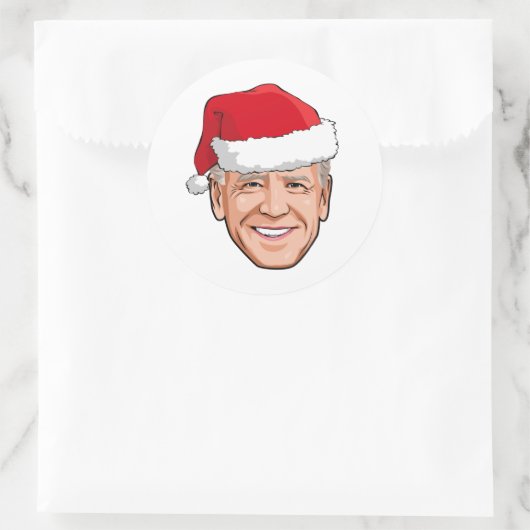Joe Biden Kerstmis Ronde Sticker (Tas)