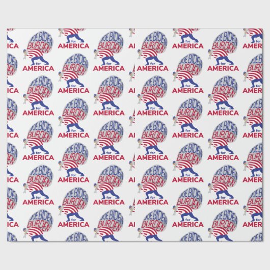 Joe Biden Last voor Amerika Cadeaupapier (Zoom)