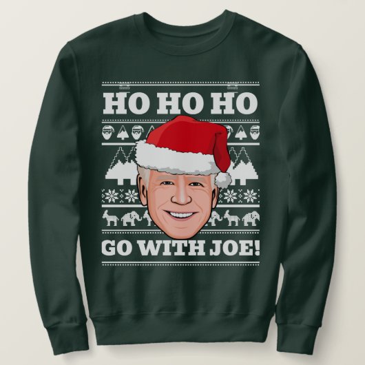 Joe Biden Lelijke Kersttrui Ga met Joe Trui (Design voorkant)