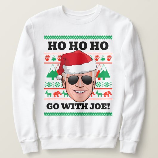 Joe Biden Lelijke Kersttrui Ga met Joe Trui (Design voorkant)