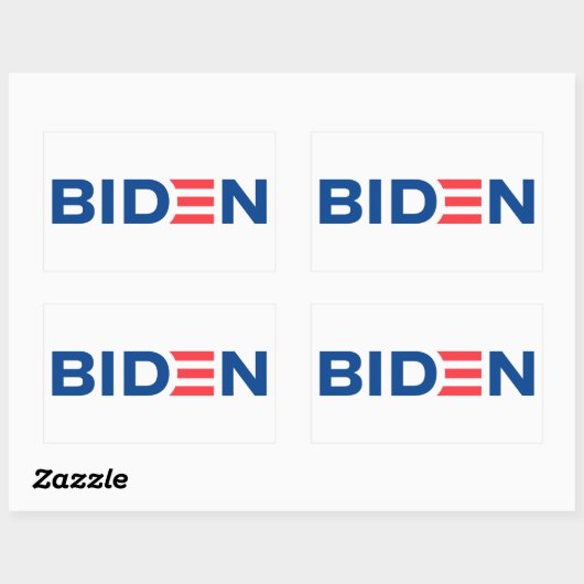 Joe Biden Logo Rechthoekige Sticker (Vel)
