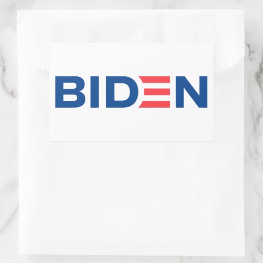 Joe Biden Logo Rechthoekige Sticker (Tas)