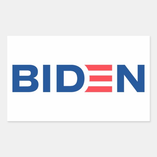 Joe Biden Logo Rechthoekige Sticker (Voorkant)