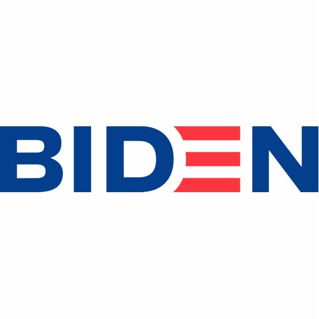 Joe Biden Logo Staand Fotobeeldje (Voorkant)
