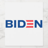 Joe Biden Logo Wijn Etiket (Enkel label)