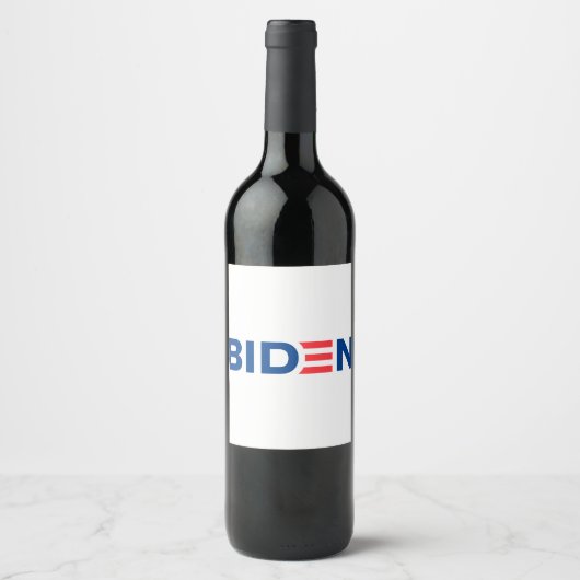 Joe Biden Logo Wijn Etiket (Voorkant)