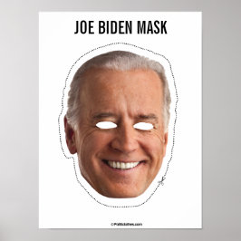 Joe Biden Mask Cutout Poster